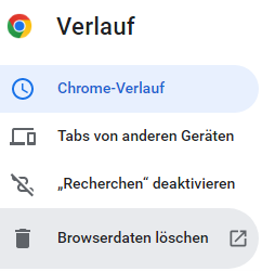 Browserdaten löschen