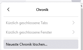 Neuste Chronik löschen